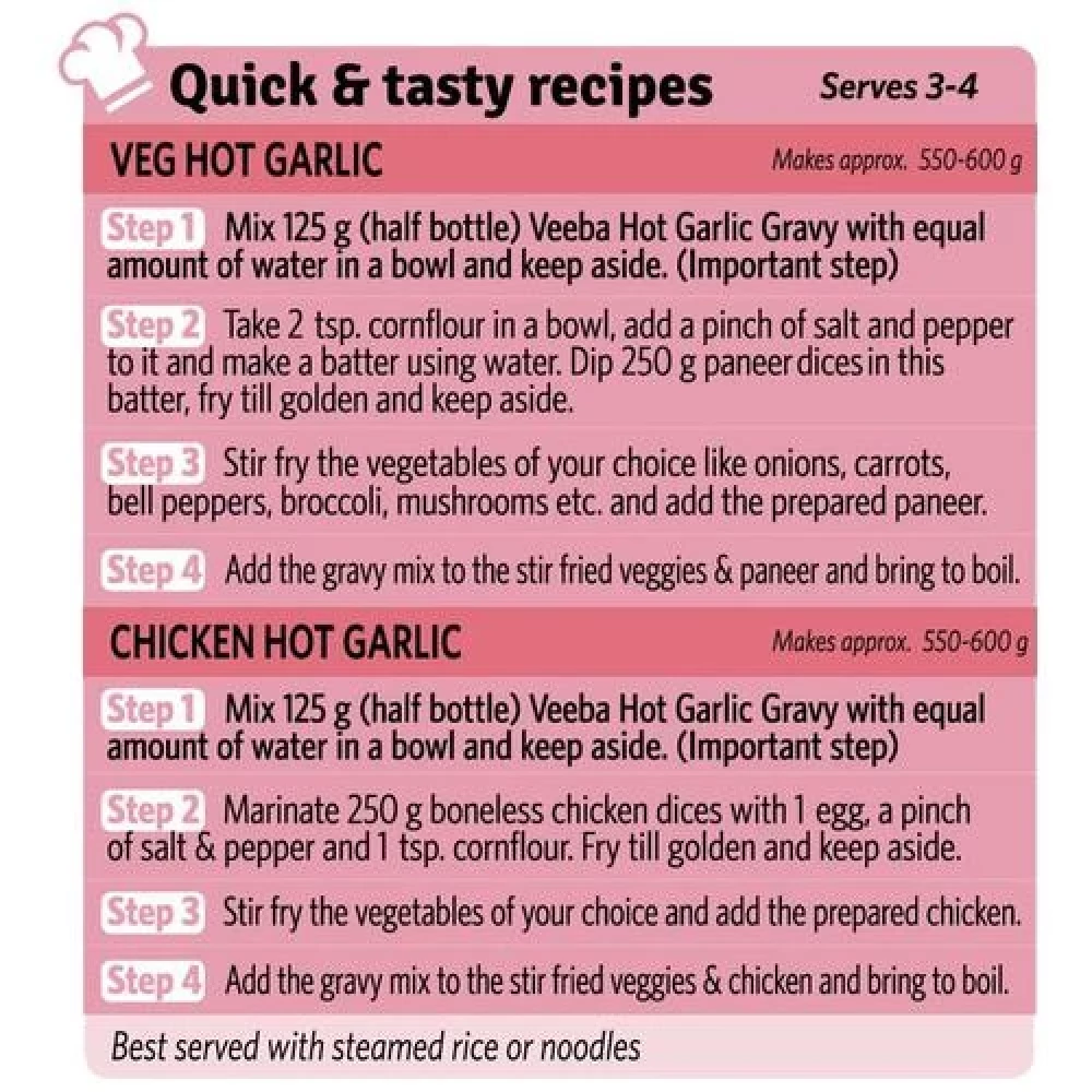 VEEBA Chef Hot Garlic Gravy, 250 g-6.webp